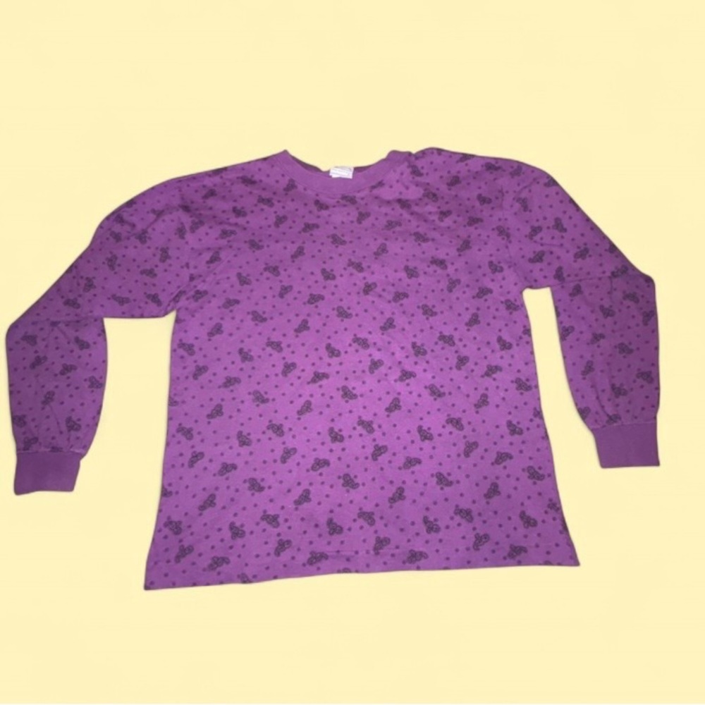 Palmettos Purple Paisley Long Sleeve Crew Neck Pullover - Size Small - Picture 2 of 5
